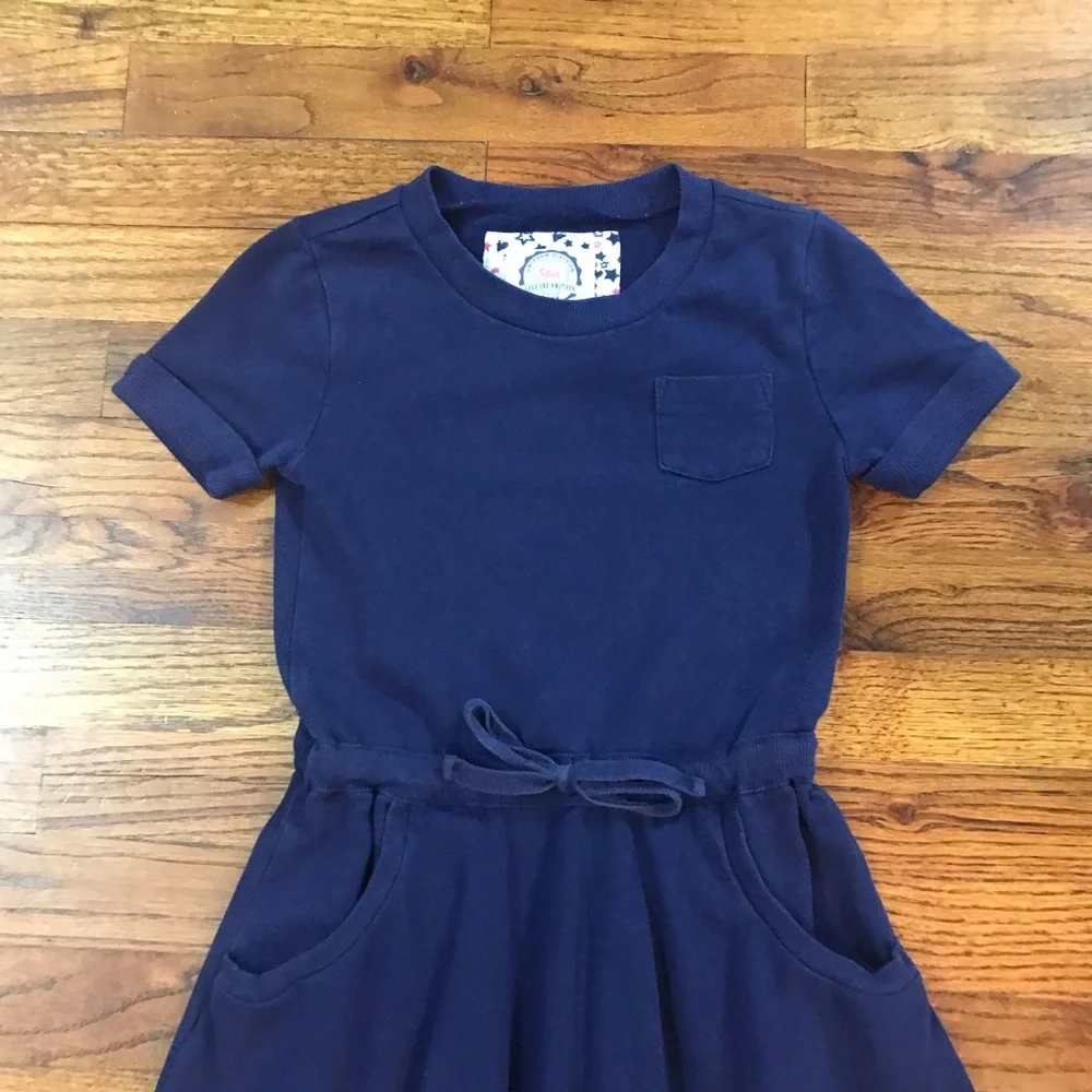 Girls Justice Navy Blue School Uniform Dress w/ Pockets 6 / 7 Small 60% Cotton 4